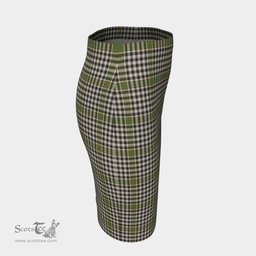 Scottish Burns Check Clan Tartan Womens Pencil Skirt Tartan Fitted Skirt