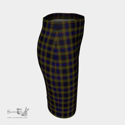 Scottish Clelland Modern Clan Tartan Womens Pencil Skirt Tartan Fitted Skirt