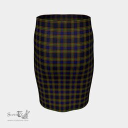 Scottish Clelland Modern Clan Tartan Womens Pencil Skirt Tartan Fitted Skirt