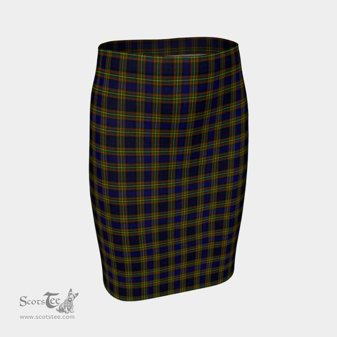 Scottish Clelland Modern Clan Tartan Womens Pencil Skirt Tartan Fitted Skirt