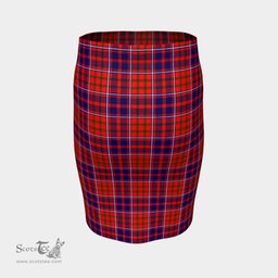 Scottish Cameron of Lochiel Modern Clan Tartan Womens Pencil Skirt Tartan Fitted Skirt