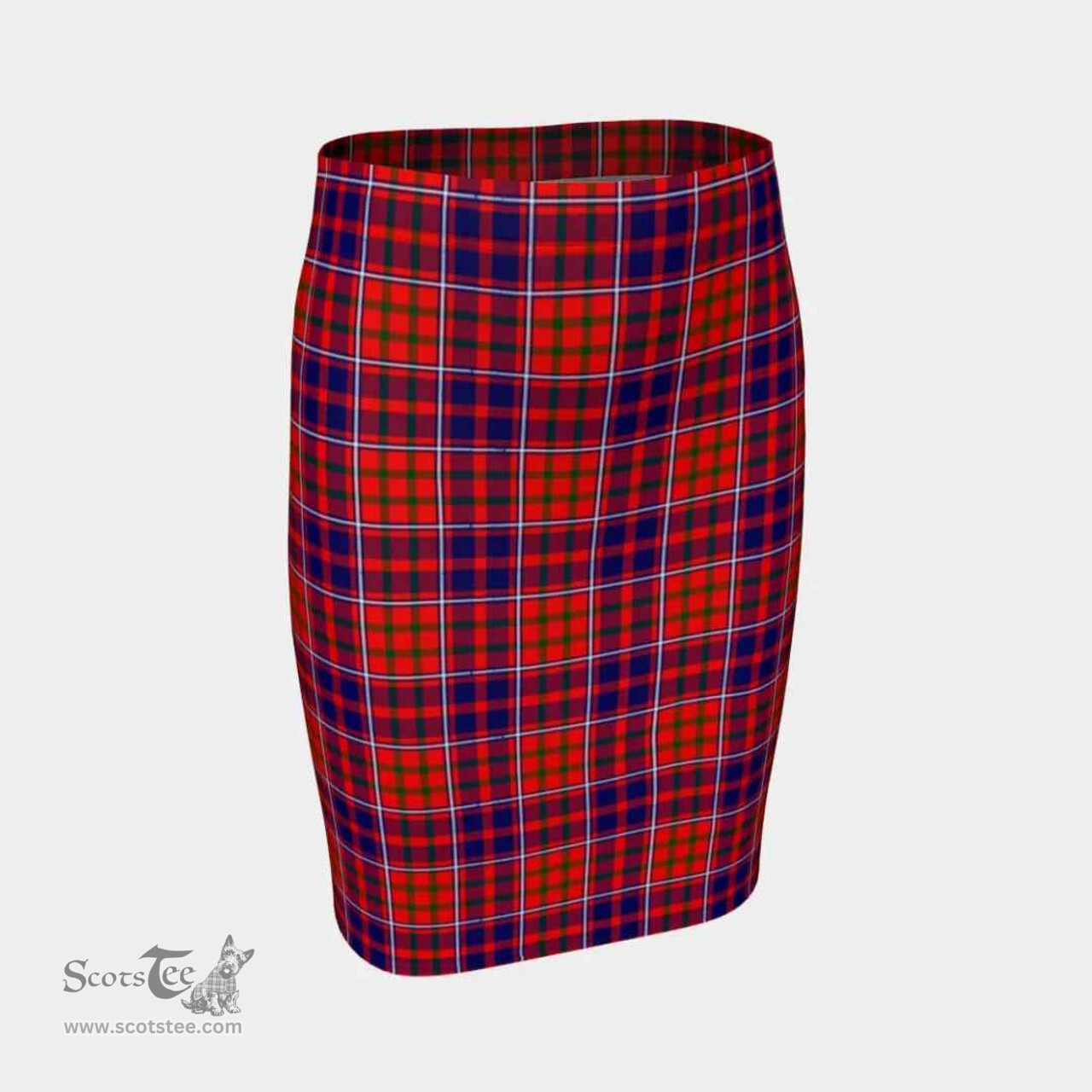 Scottish Cameron of Lochiel Modern Clan Tartan Womens Pencil Skirt Tartan Fitted Skirt