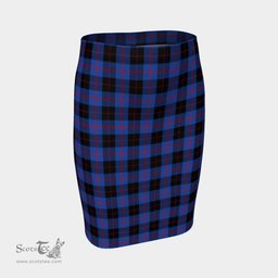Scottish Angus Modern Clan Tartan Womens Pencil Skirt Tartan Fitted Skirt