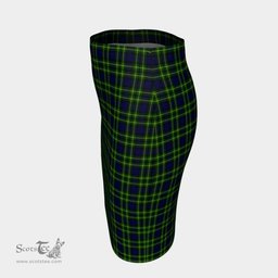 Scottish Campbell of Breadalbane Modern Clan Tartan Womens Pencil Skirt Tartan Fitted Skirt