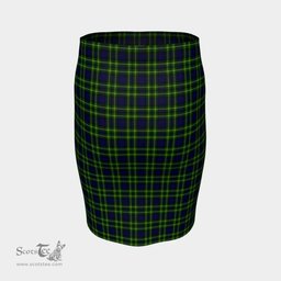 Scottish Campbell of Breadalbane Modern Clan Tartan Womens Pencil Skirt Tartan Fitted Skirt