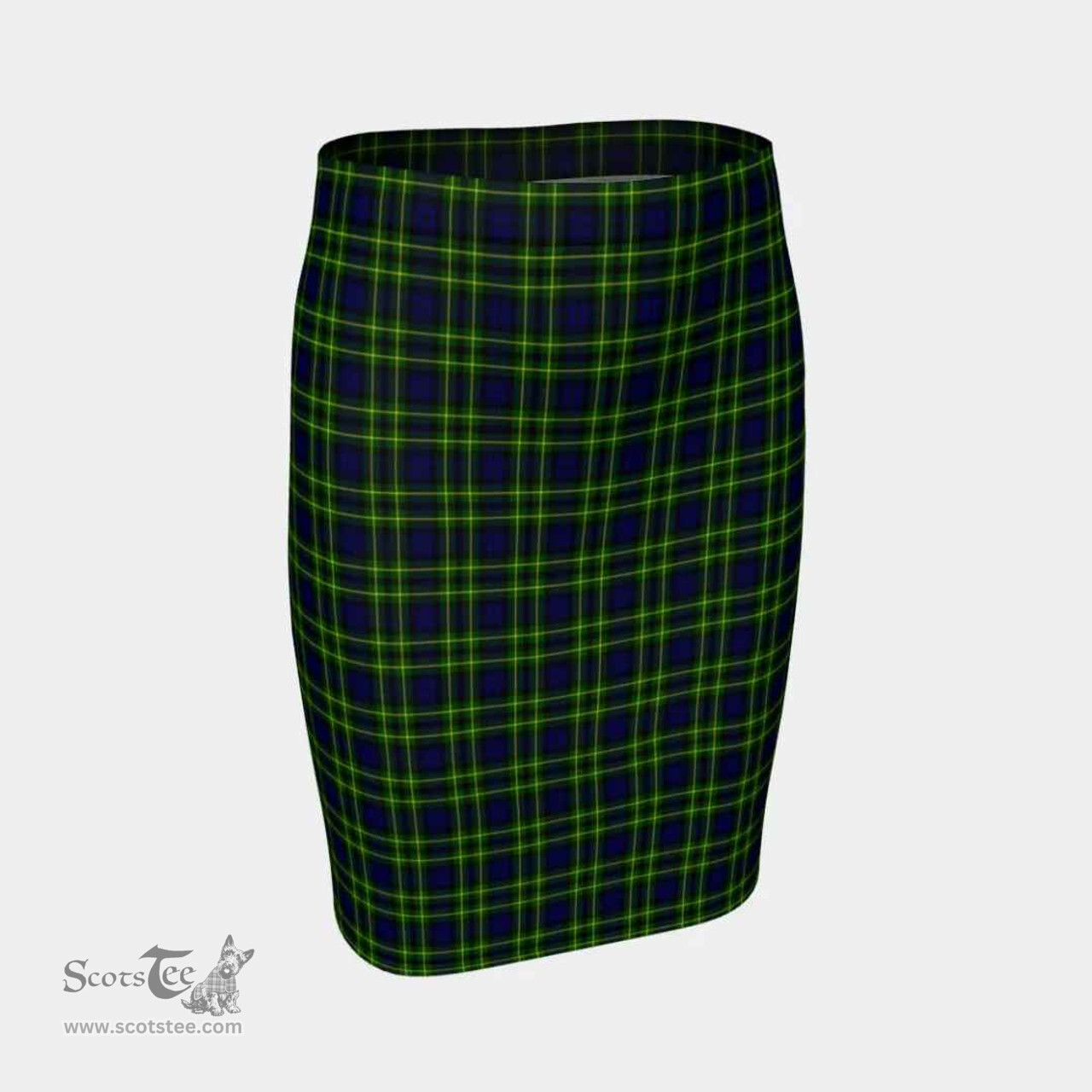 Scottish Campbell of Breadalbane Modern Clan Tartan Womens Pencil Skirt Tartan Fitted Skirt