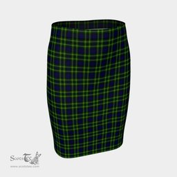 Scottish Campbell of Breadalbane Modern Clan Tartan Womens Pencil Skirt Tartan Fitted Skirt
