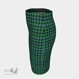 Scottish Arbuthnot Ancient Clan Tartan Womens Pencil Skirt Tartan Fitted Skirt