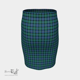 Scottish Campbell of Cawdor Ancient Clan Tartan Womens Pencil Skirt Tartan Fitted Skirt