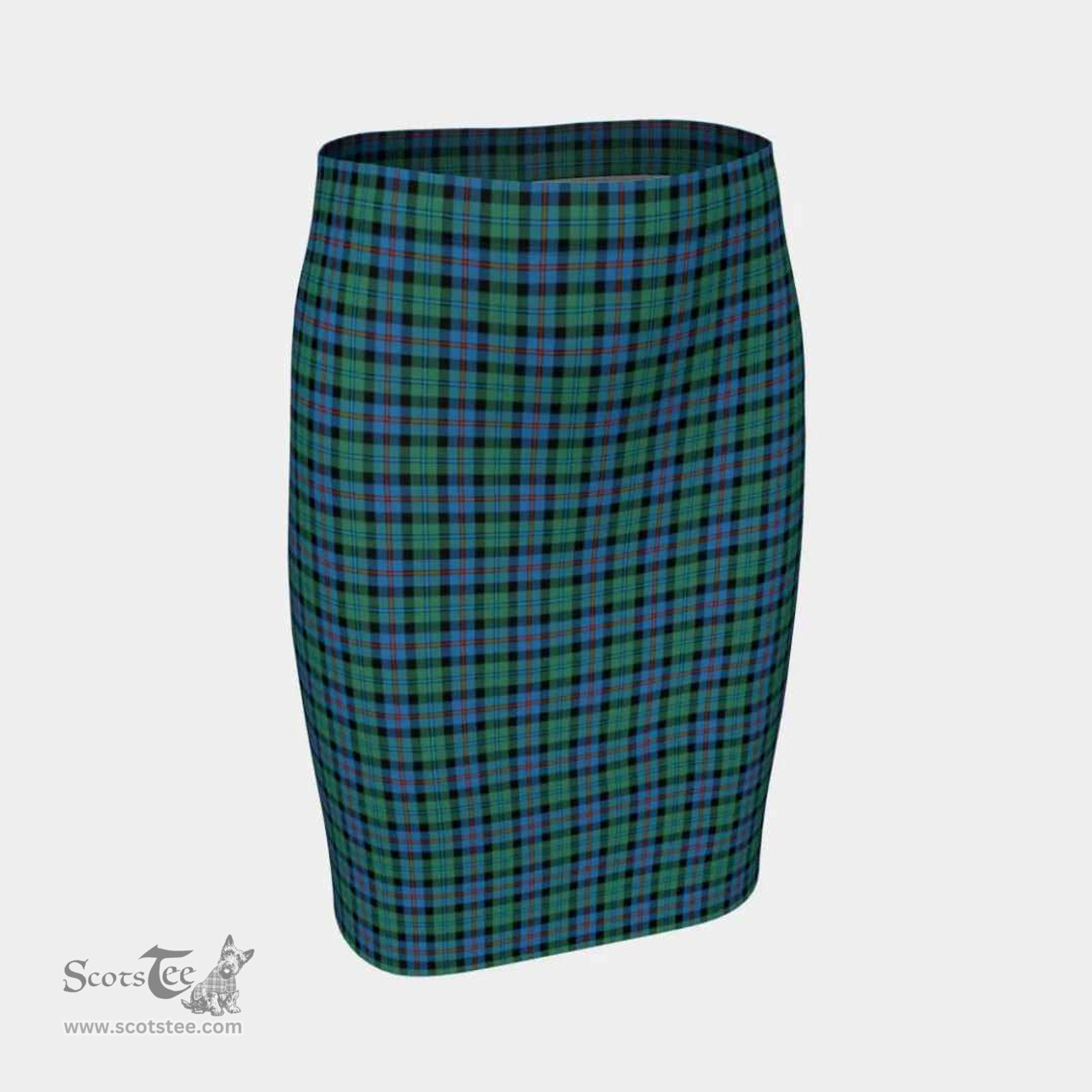 Scottish Campbell of Cawdor Ancient Clan Tartan Womens Pencil Skirt Tartan Fitted Skirt