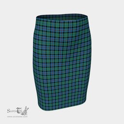 Scottish Campbell of Cawdor Ancient Clan Tartan Womens Pencil Skirt Tartan Fitted Skirt