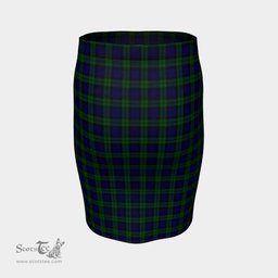 Scottish Campbell Modern Clan Tartan Womens Pencil Skirt Tartan Fitted Skirt