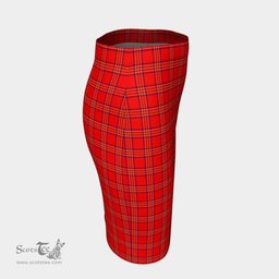 Scottish Burnett Modern Clan Tartan Womens Pencil Skirt Tartan Fitted Skirt
