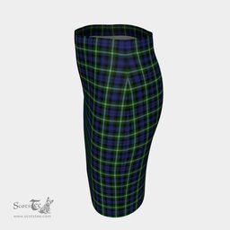 Scottish Baillie Modern Clan Tartan Womens Pencil Skirt Tartan Fitted Skirt