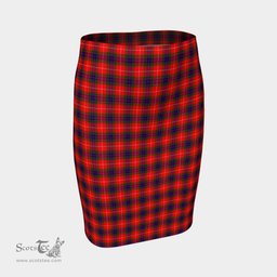 Scottish Fraser Modern Clan Tartan Womens Pencil Skirt Tartan Fitted Skirt