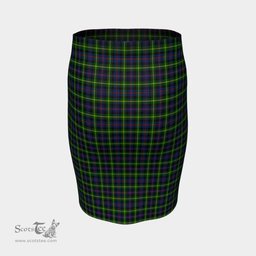 Scottish Farquharson Modern Clan Tartan Womens Pencil Skirt Tartan Fitted Skirt