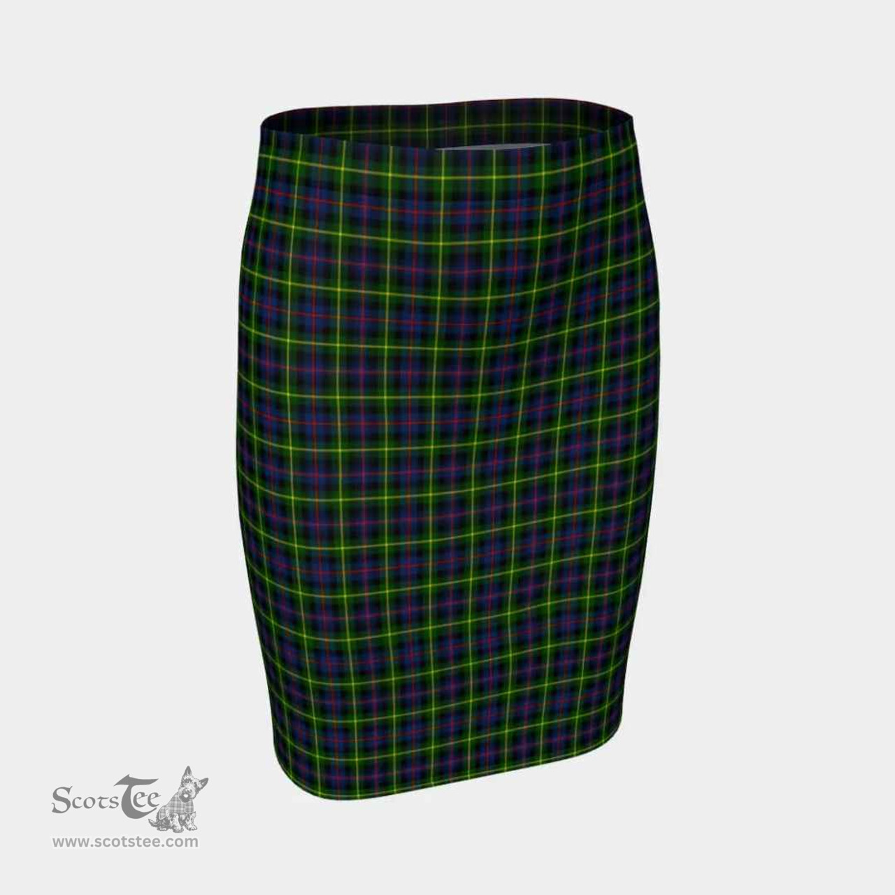 Scottish Farquharson Modern Clan Tartan Womens Pencil Skirt Tartan Fitted Skirt