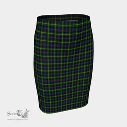 Scottish Farquharson Modern Clan Tartan Womens Pencil Skirt Tartan Fitted Skirt