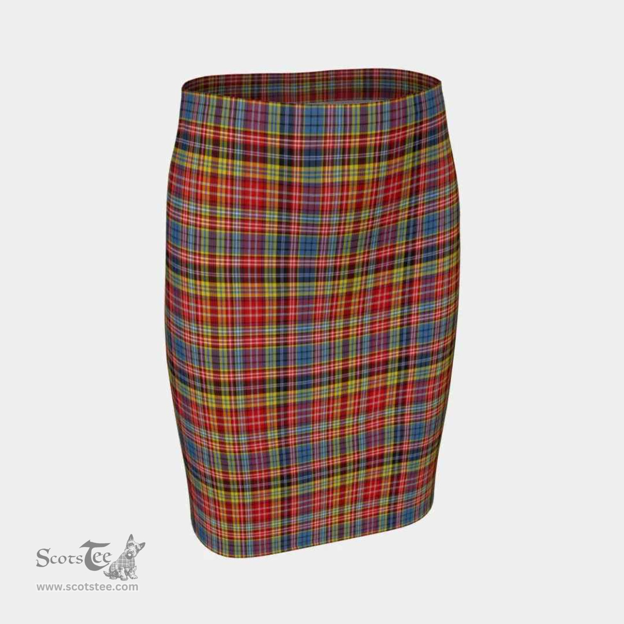 Scottish Drummond of Strathallan Clan Tartan Womens Pencil Skirt Tartan Fitted Skirt