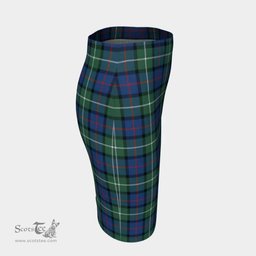 Scottish Davidson of Tulloch Clan Tartan Womens Pencil Skirt Tartan Fitted Skirt