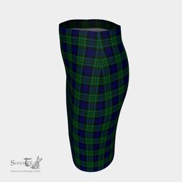 Scottish MacCallum Modern Clan Tartan Womens Pencil Skirt Tartan Fitted Skirt