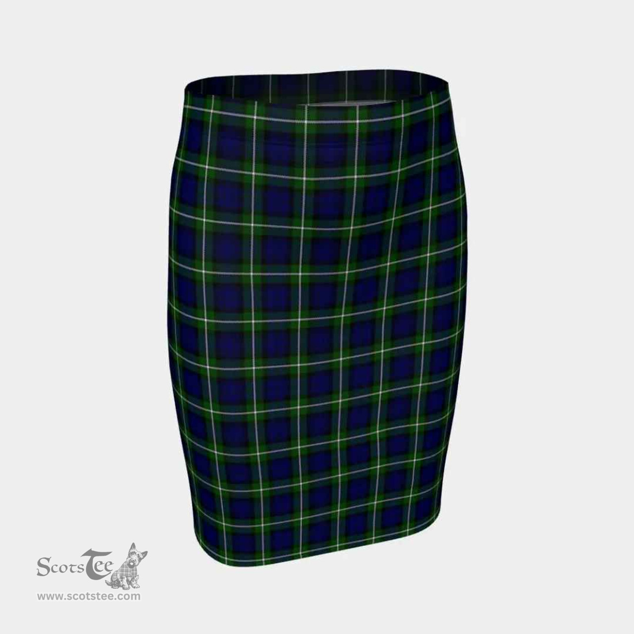 Scottish Forbes Modern Clan Tartan Womens Pencil Skirt Tartan Fitted Skirt