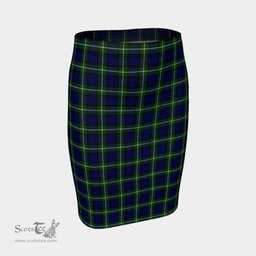 Scottish Forbes Modern Clan Tartan Womens Pencil Skirt Tartan Fitted Skirt