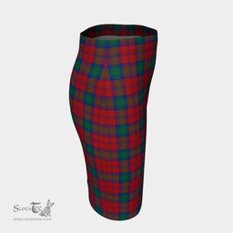 Scottish Lindsay Modern Clan Tartan Womens Pencil Skirt Tartan Fitted Skirt