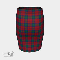 Scottish Lindsay Modern Clan Tartan Womens Pencil Skirt Tartan Fitted Skirt