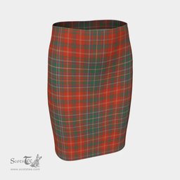 Scottish MacDougall Ancient Clan Tartan Womens Pencil Skirt Tartan Fitted Skirt