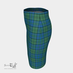 Scottish Lockhart Clan Tartan Womens Pencil Skirt Tartan Fitted Skirt