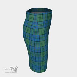 Scottish Lockhart Clan Tartan Womens Pencil Skirt Tartan Fitted Skirt