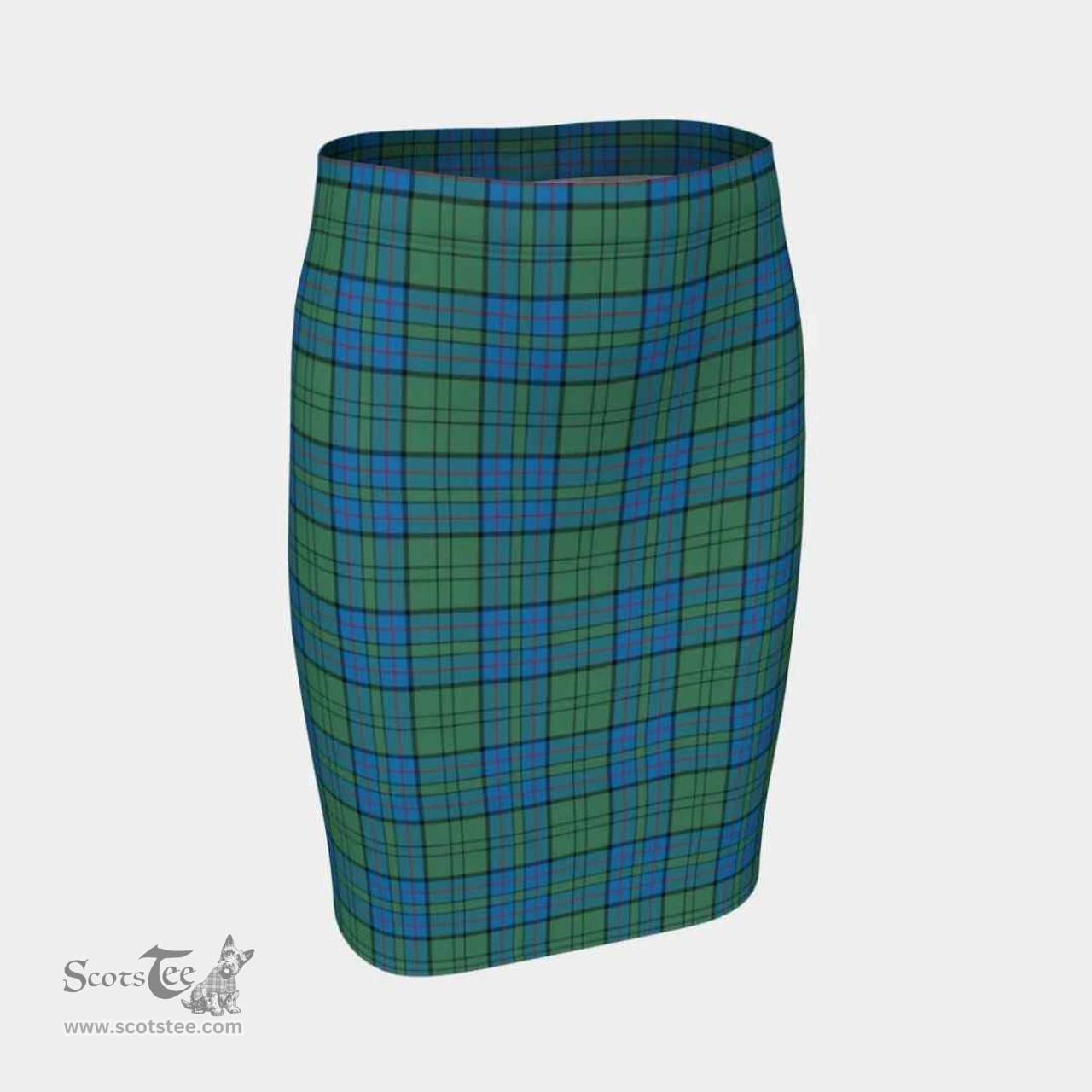 Scottish Lockhart Clan Tartan Womens Pencil Skirt Tartan Fitted Skirt