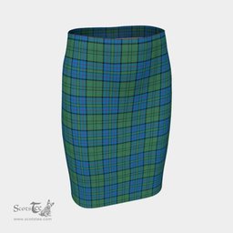 Scottish Lockhart Clan Tartan Womens Pencil Skirt Tartan Fitted Skirt