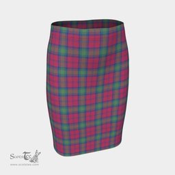 Scottish Lindsay Ancient Clan Tartan Womens Pencil Skirt Tartan Fitted Skirt