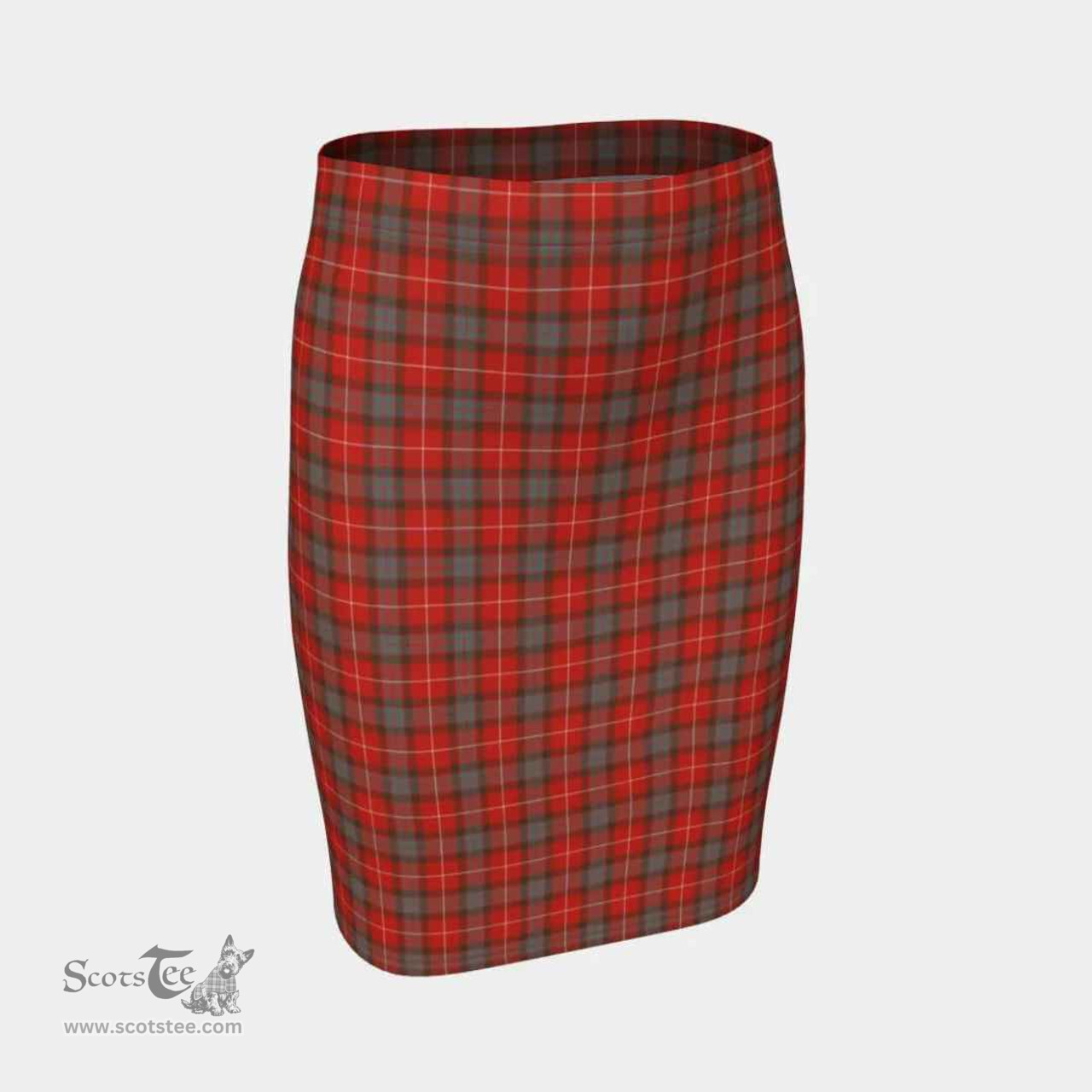 Scottish Fraser Weathered Clan Tartan Womens Pencil Skirt Tartan Fitted Skirt