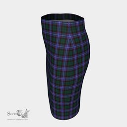 Scottish Hunter Modern Clan Tartan Womens Pencil Skirt Tartan Fitted Skirt