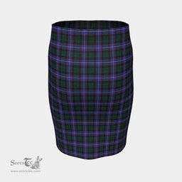 Scottish Hunter Modern Clan Tartan Womens Pencil Skirt Tartan Fitted Skirt