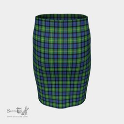 Scottish Gordon Old Ancient Clan Tartan Womens Pencil Skirt Tartan Fitted Skirt