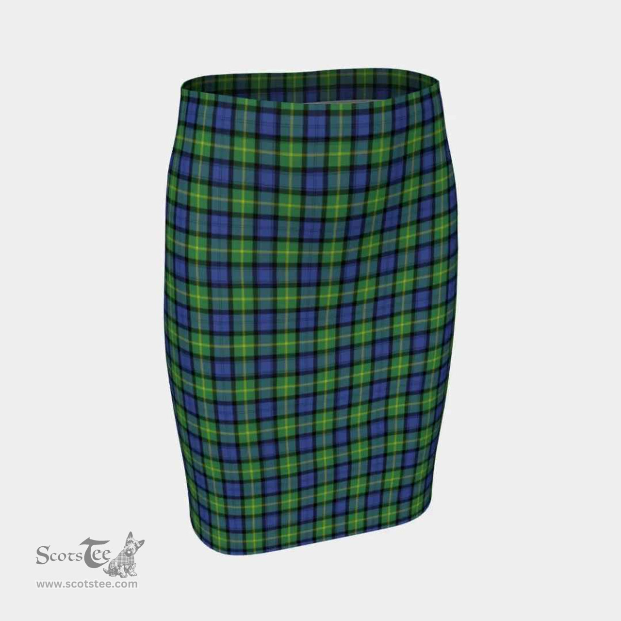 Scottish Gordon Old Ancient Clan Tartan Womens Pencil Skirt Tartan Fitted Skirt