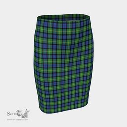Scottish Gordon Old Ancient Clan Tartan Womens Pencil Skirt Tartan Fitted Skirt