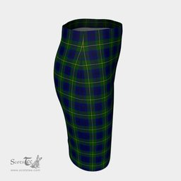 Scottish Johnston Modern Clan Tartan Womens Pencil Skirt Tartan Fitted Skirt