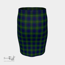 Scottish Johnston Modern Clan Tartan Womens Pencil Skirt Tartan Fitted Skirt