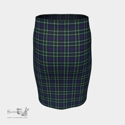 Scottish Graham of Montrose Modern Clan Tartan Womens Pencil Skirt Tartan Fitted Skirt