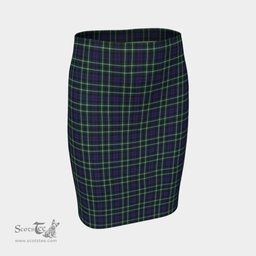 Scottish Graham of Montrose Modern Clan Tartan Womens Pencil Skirt Tartan Fitted Skirt