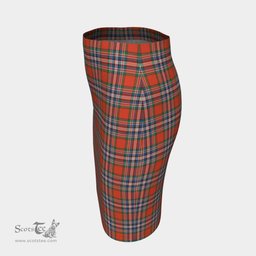 Scottish MacFarlane Ancient Clan Tartan Womens Pencil Skirt Tartan Fitted Skirt