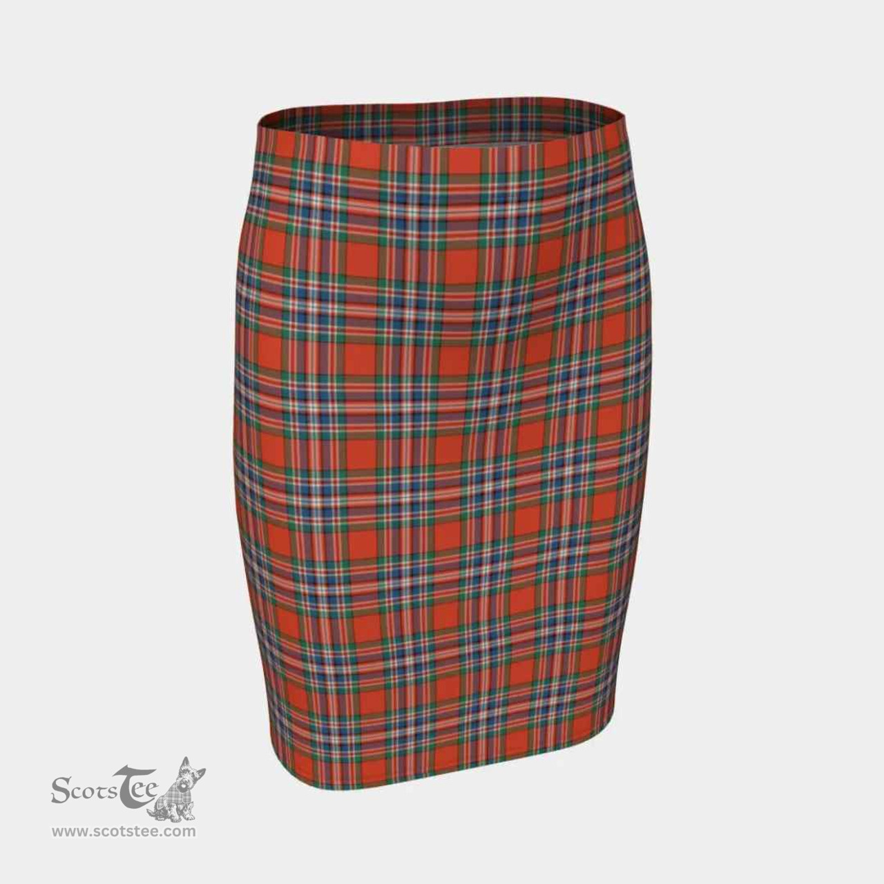 Scottish MacFarlane Ancient Clan Tartan Womens Pencil Skirt Tartan Fitted Skirt