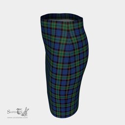 Scottish Fletcher Ancient Clan Tartan Womens Pencil Skirt Tartan Fitted Skirt