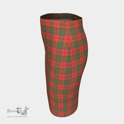 Scottish Grant Ancient Clan Tartan Womens Pencil Skirt Tartan Fitted Skirt