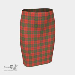 Scottish Grant Ancient Clan Tartan Womens Pencil Skirt Tartan Fitted Skirt